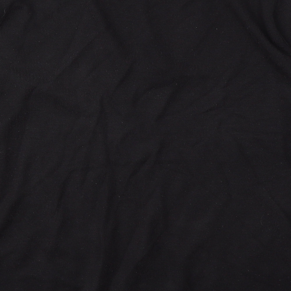 Marks and Spencer Womens Black V-Neck Acrylic Pullover Jumper Size 16
