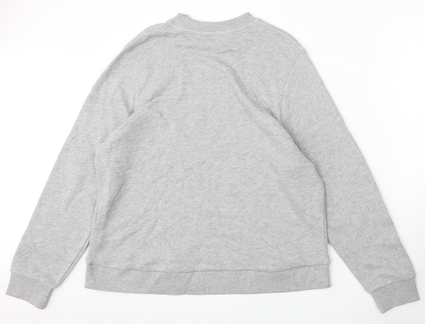 NEXT Womens Grey Floral Cotton Pullover Sweatshirt Size L