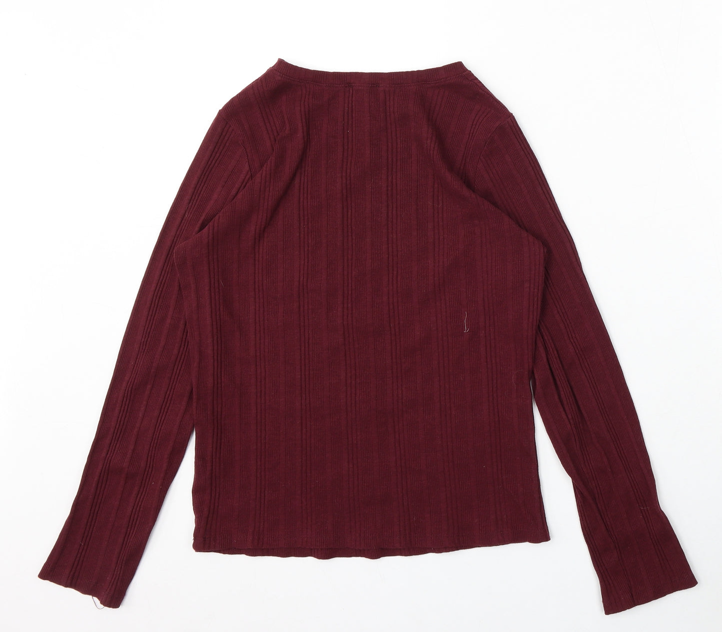 New Look Womens Red Round Neck Cotton Pullover Jumper Size 16