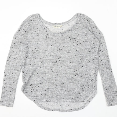 Miss Selfridge Womens Grey Round Neck Polyester Pullover Jumper Size 8