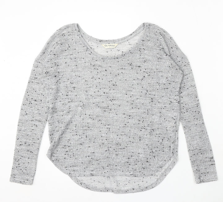 Miss Selfridge Womens Grey Round Neck Polyester Pullover Jumper Size 8