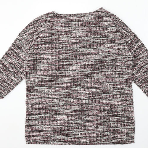 Nutmeg Womens Multicoloured Round Neck Polyester Pullover Jumper Size 12