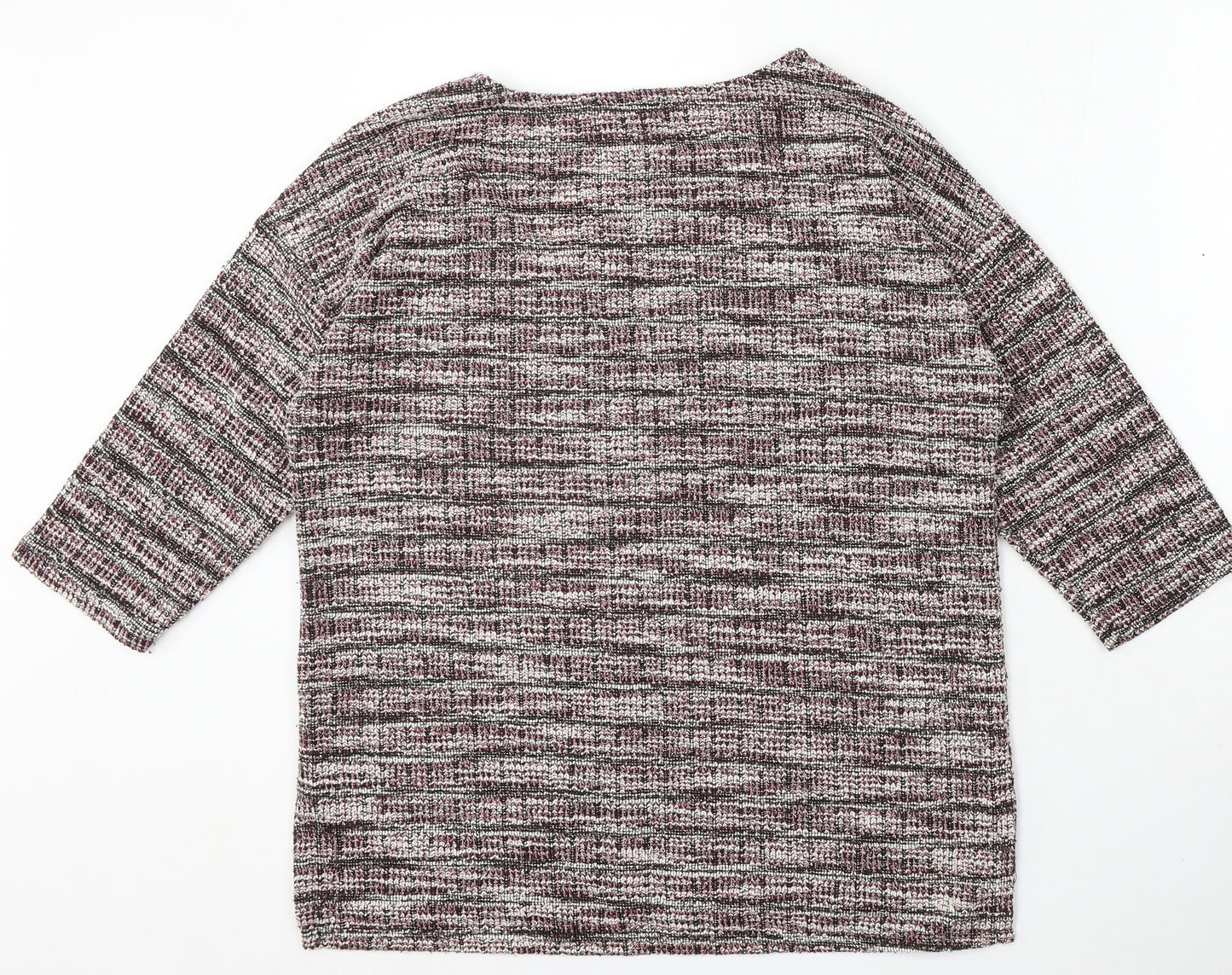 Nutmeg Womens Multicoloured Round Neck Polyester Pullover Jumper Size 12
