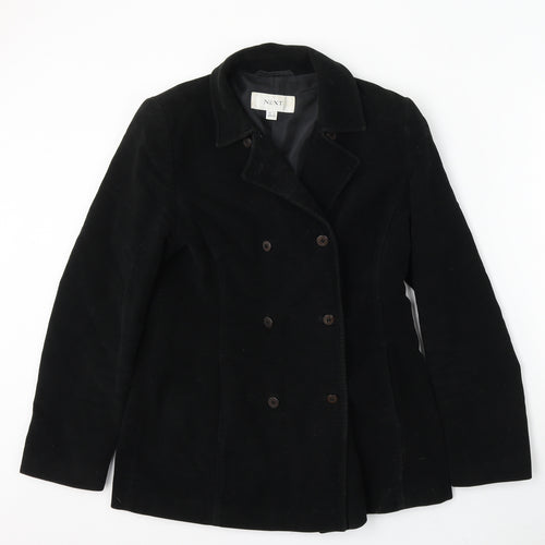 NEXT Womens Black Jacket Coat Size 12 Button