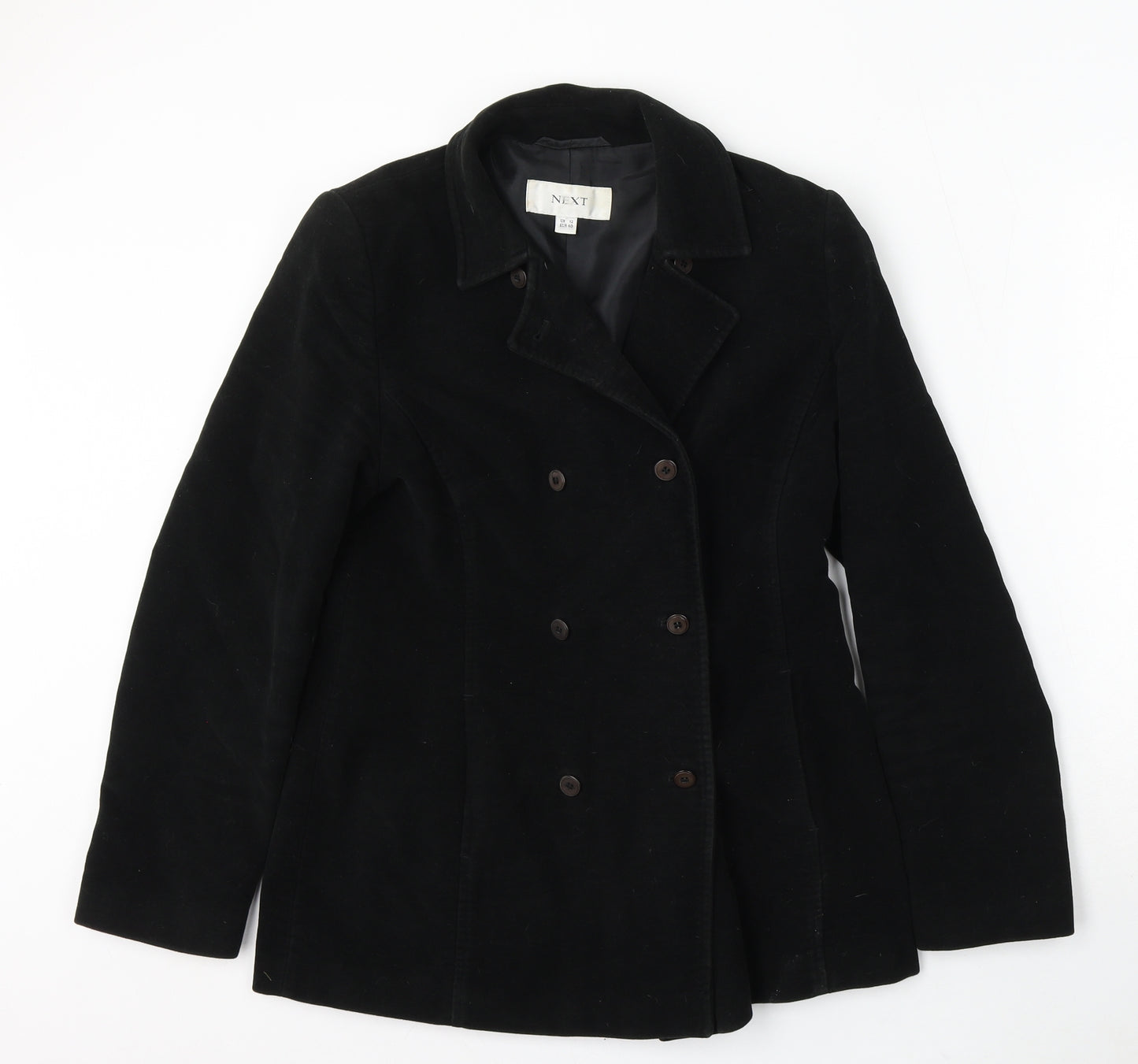 NEXT Womens Black Jacket Coat Size 12 Button