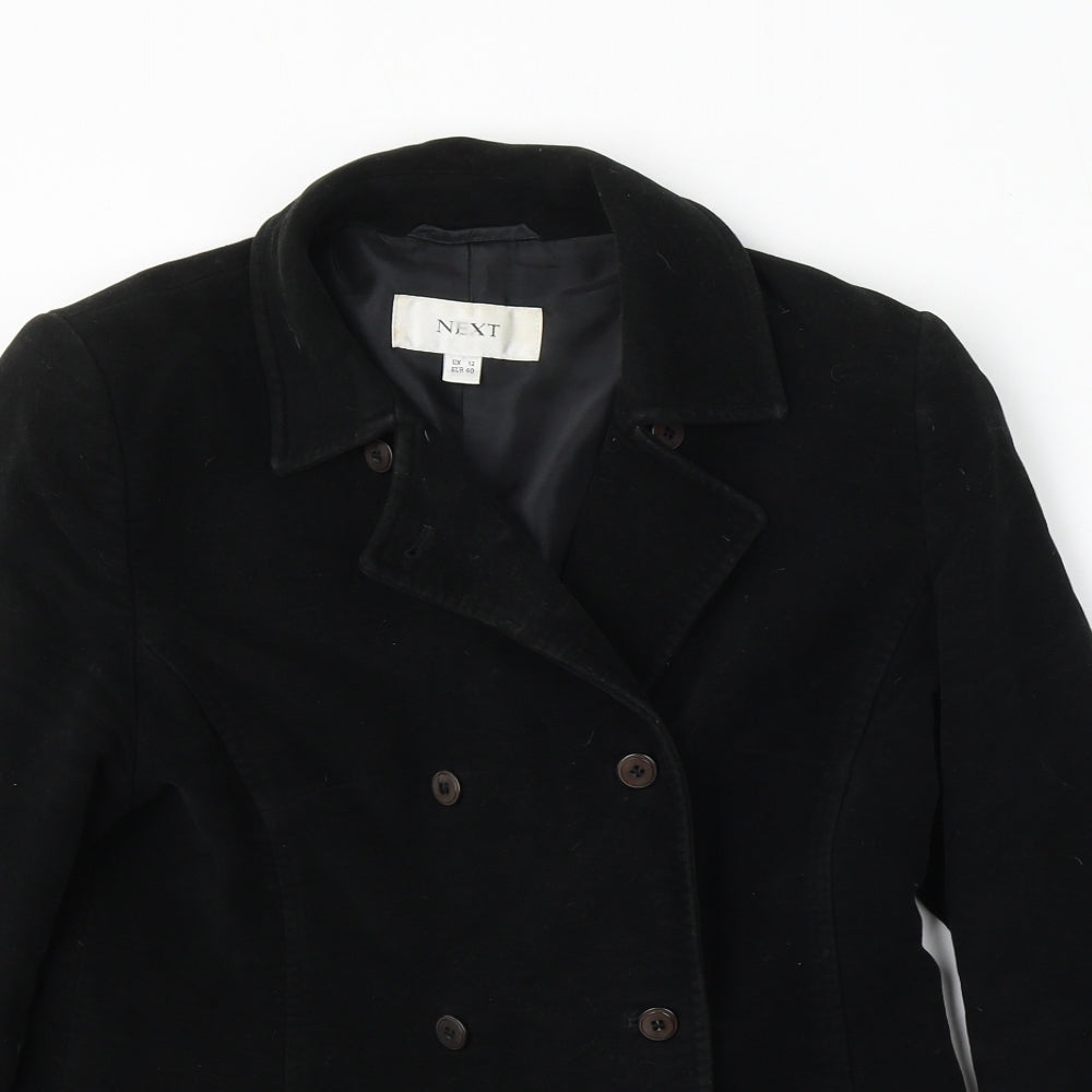 NEXT Womens Black Jacket Coat Size 12 Button