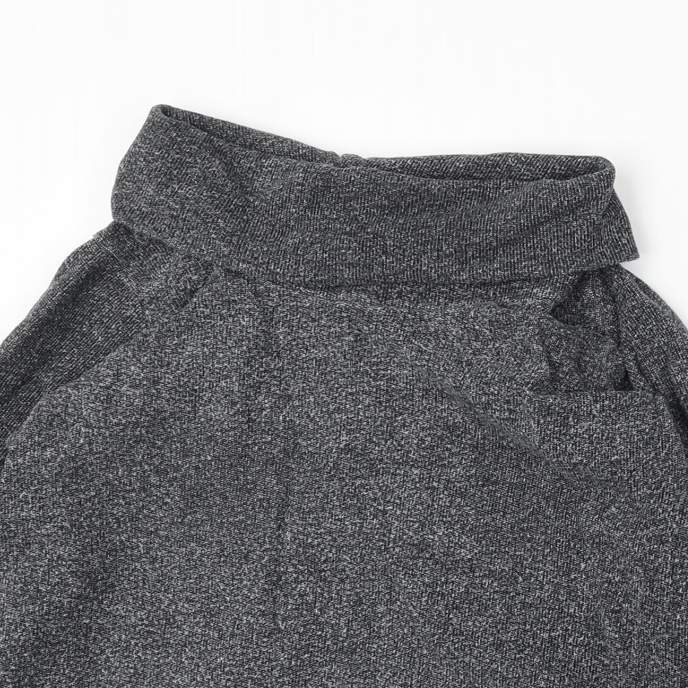 NEXT Womens Grey Roll Neck Cotton Pullover Jumper Size 12