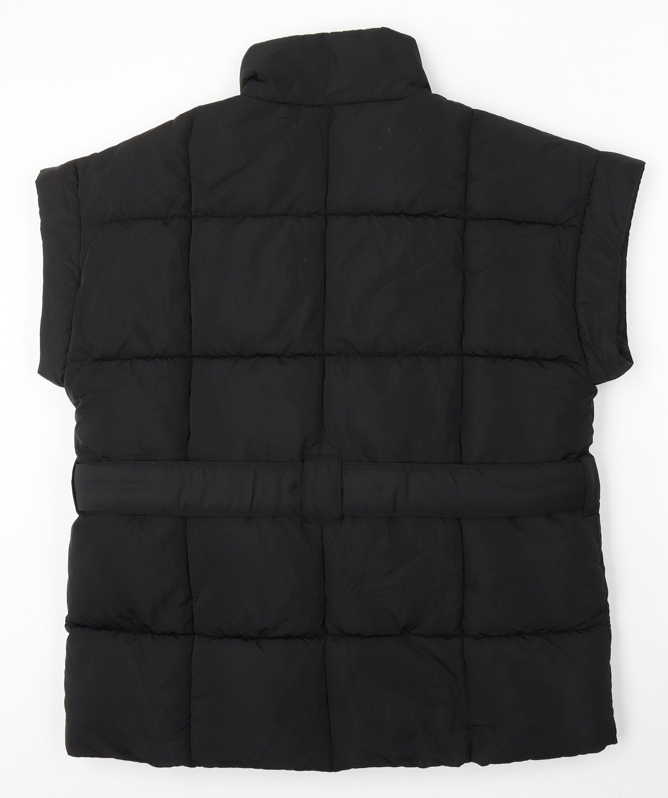River Island Womens Black Gilet Coat Size M Zip