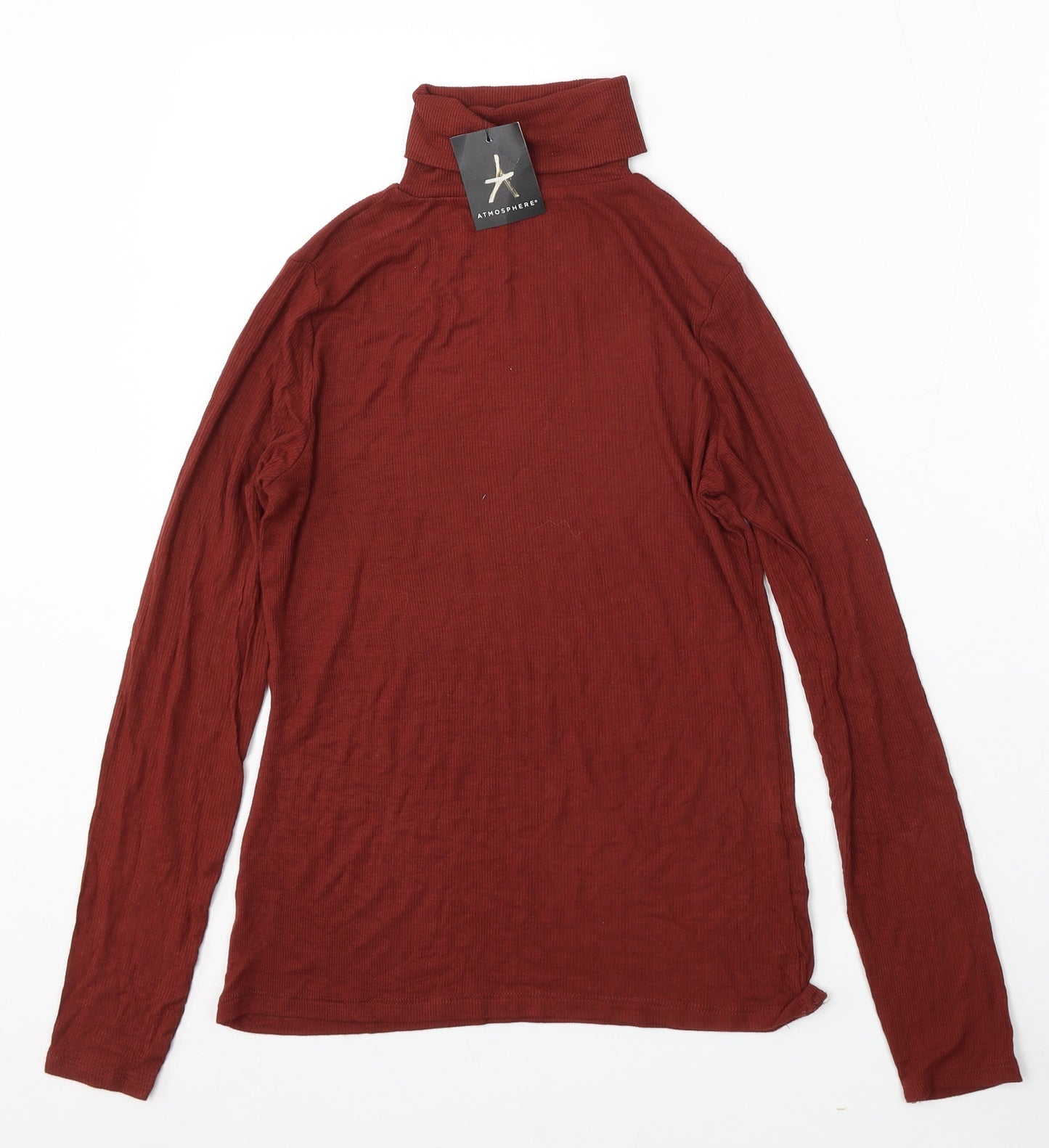 Atmosphere Womens Red Roll Neck Viscose Pullover Jumper Size 12