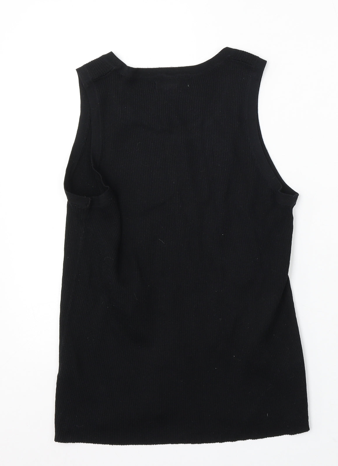 Primark Womens Black Round Neck Polyester Vest Jumper Size 18