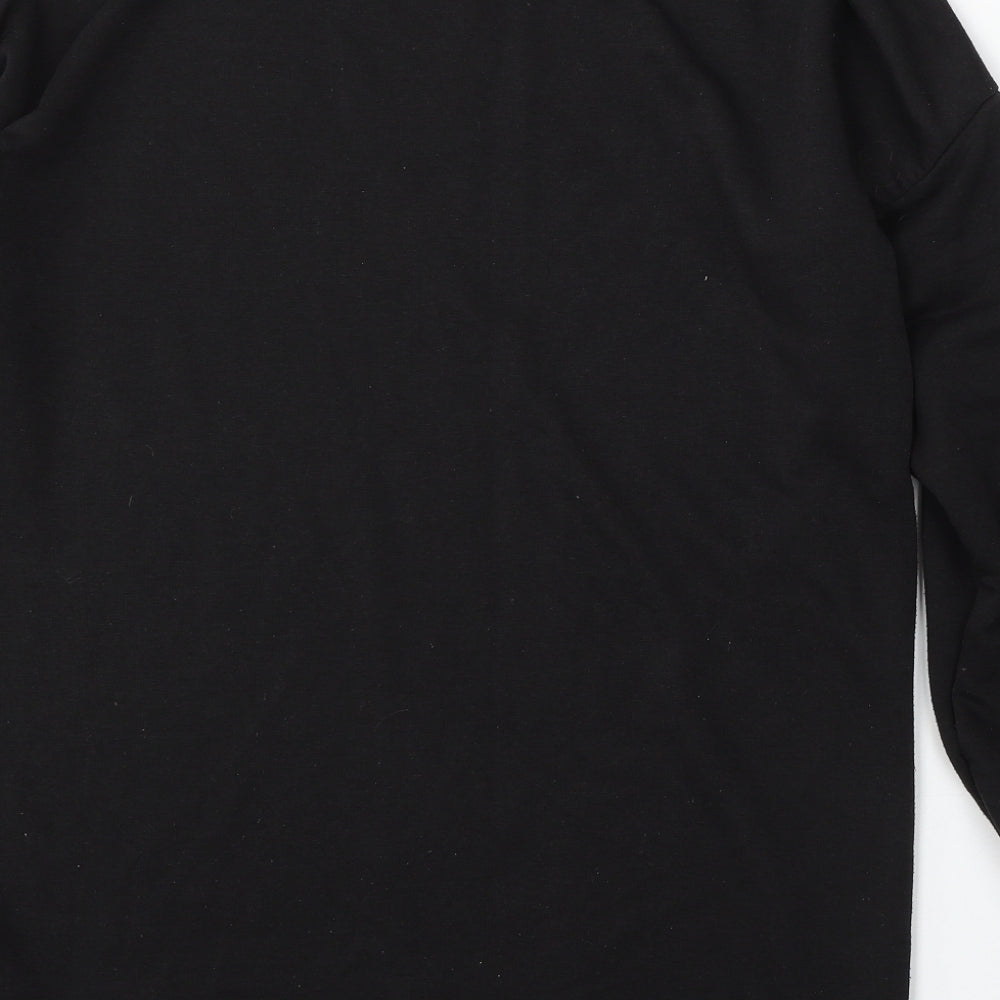 New Look Womens Black Polyester Pullover Sweatshirt Size 14