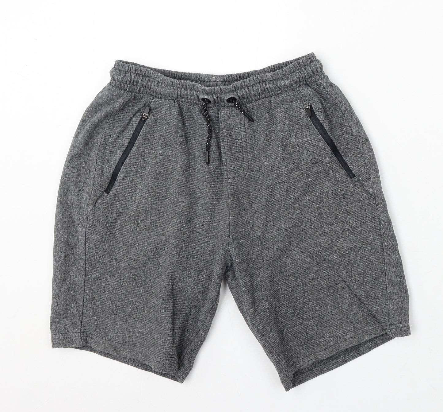 George Boys Grey Cotton Sweat Shorts Size 13-14 Years Regular Drawstring