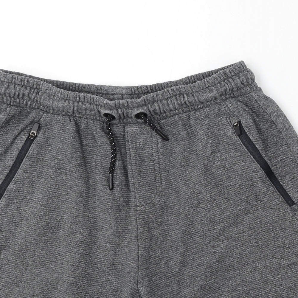 George Boys Grey Cotton Sweat Shorts Size 13-14 Years Regular Drawstring