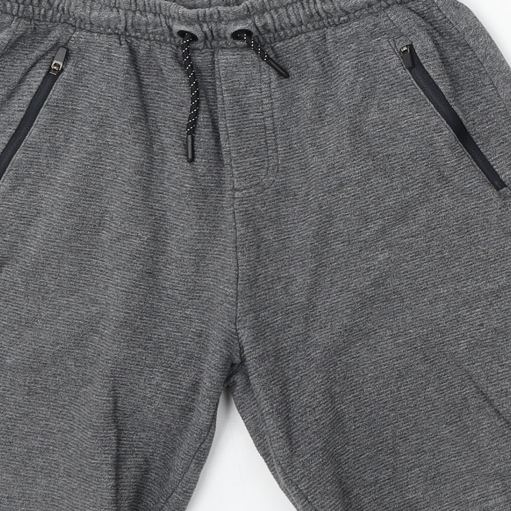 George Boys Grey Cotton Sweat Shorts Size 13-14 Years Regular Drawstring