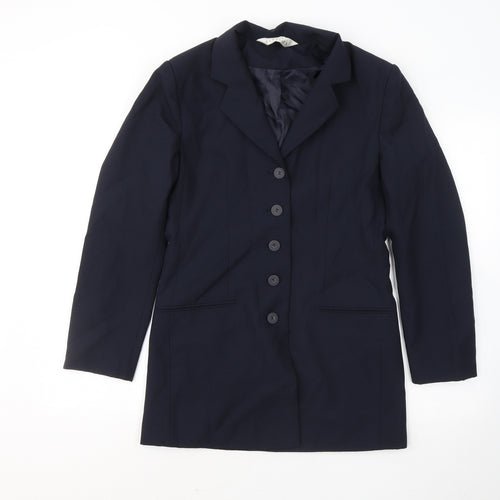 Modern Classics Womens Blue Jacket Blazer Size 10 Button