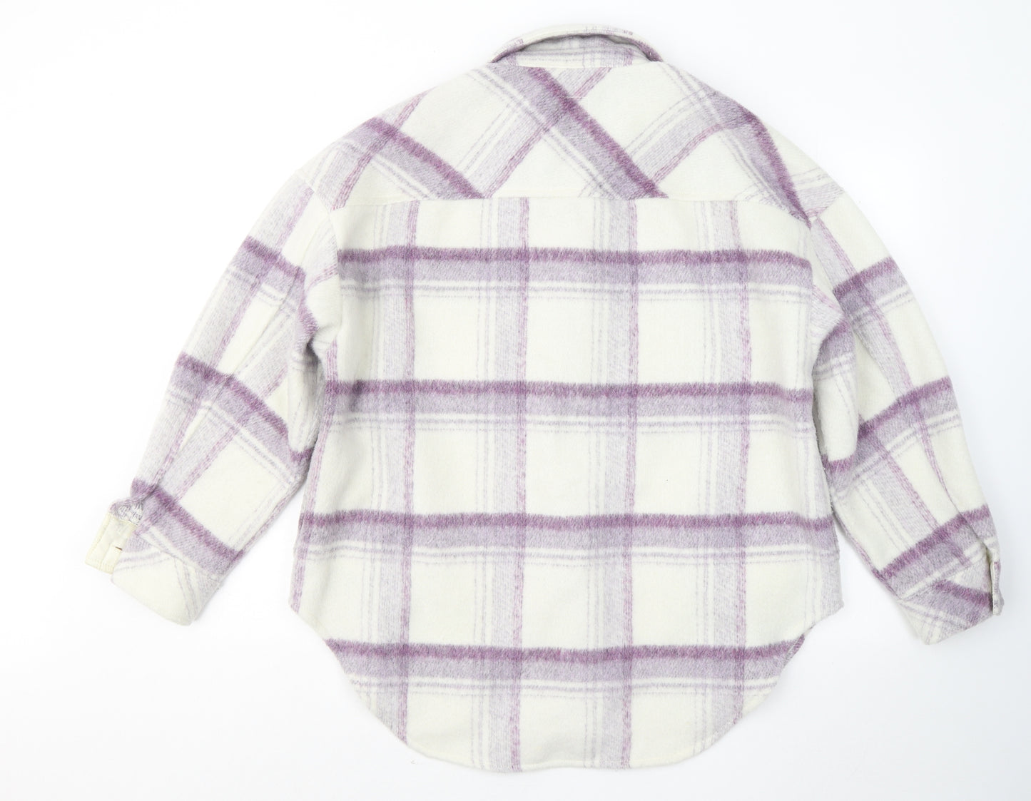 Primark Womens Purple Plaid Jacket Size 12 Button