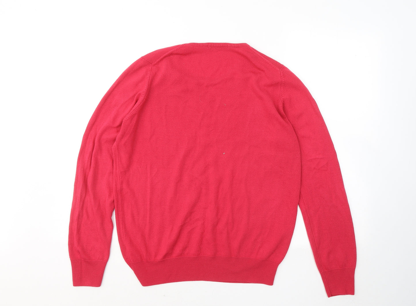 Marks and Spencer Womens Pink Round Neck Acrylic Pullover Jumper Size 16