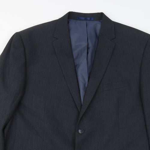 Taylor & Wright Mens Grey Polyester Jacket Suit Jacket Size 46