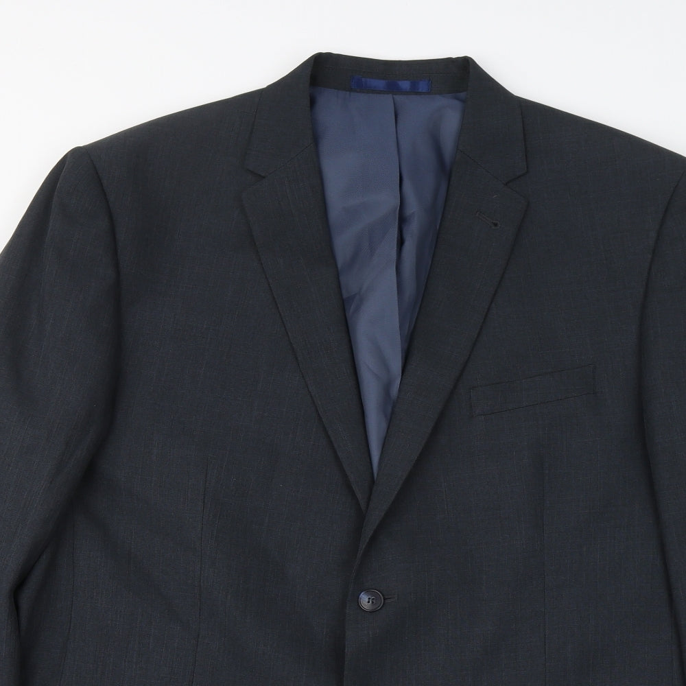 Taylor & Wright Mens Grey Polyester Jacket Suit Jacket Size 46
