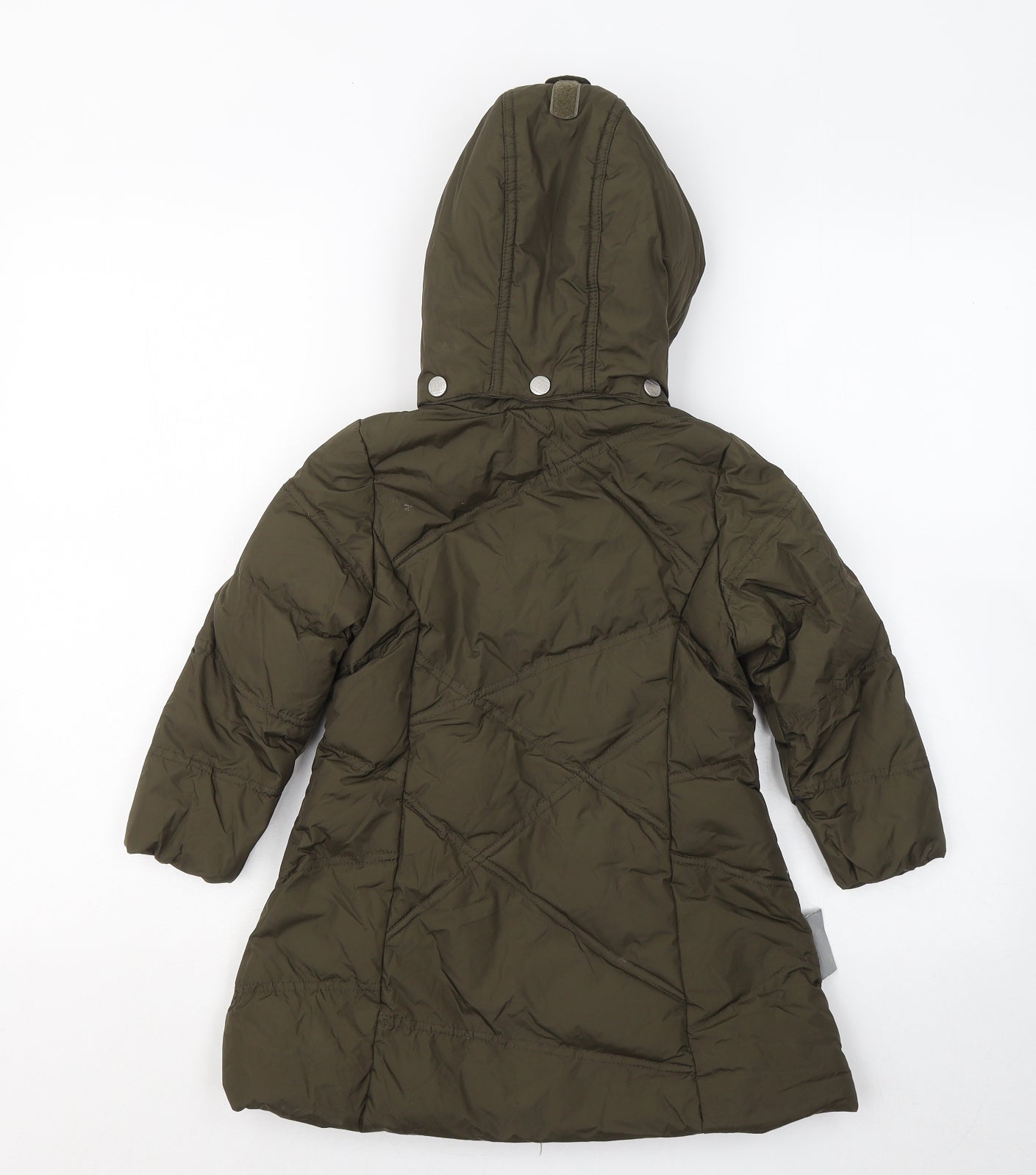 Ticket to Heaven Girls Green Parka Coat Size 2 Years Zip