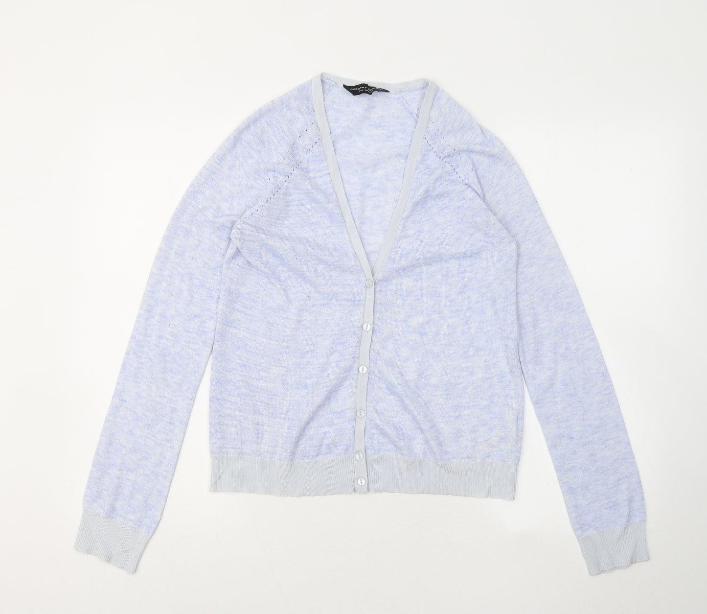 Dorothy Perkins Womens Blue V-Neck Polyester Cardigan Jumper Size 10