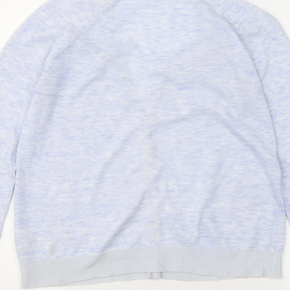 Dorothy Perkins Womens Blue V-Neck Polyester Cardigan Jumper Size 10