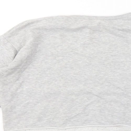 New Look Girls Grey Cotton Pullover Sweatshirt Size 14-15 Years - Boston