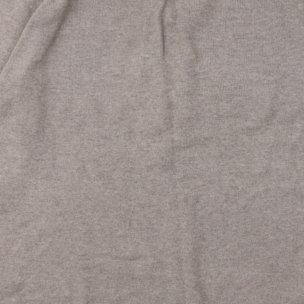 Marks and Spencer Mens Brown V-Neck Wool Pullover Jumper Size XL