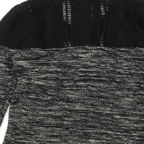 Peacocks Womens Black Round Neck Acrylic Pullover Jumper Size M