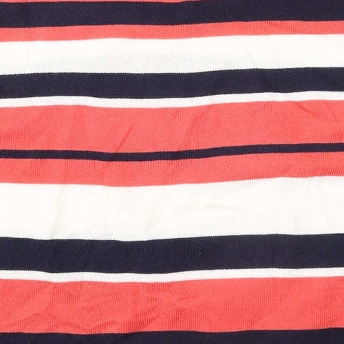 Papaya Womens Multicoloured Round Neck Striped Acrylic Pullover Jumper Size 12