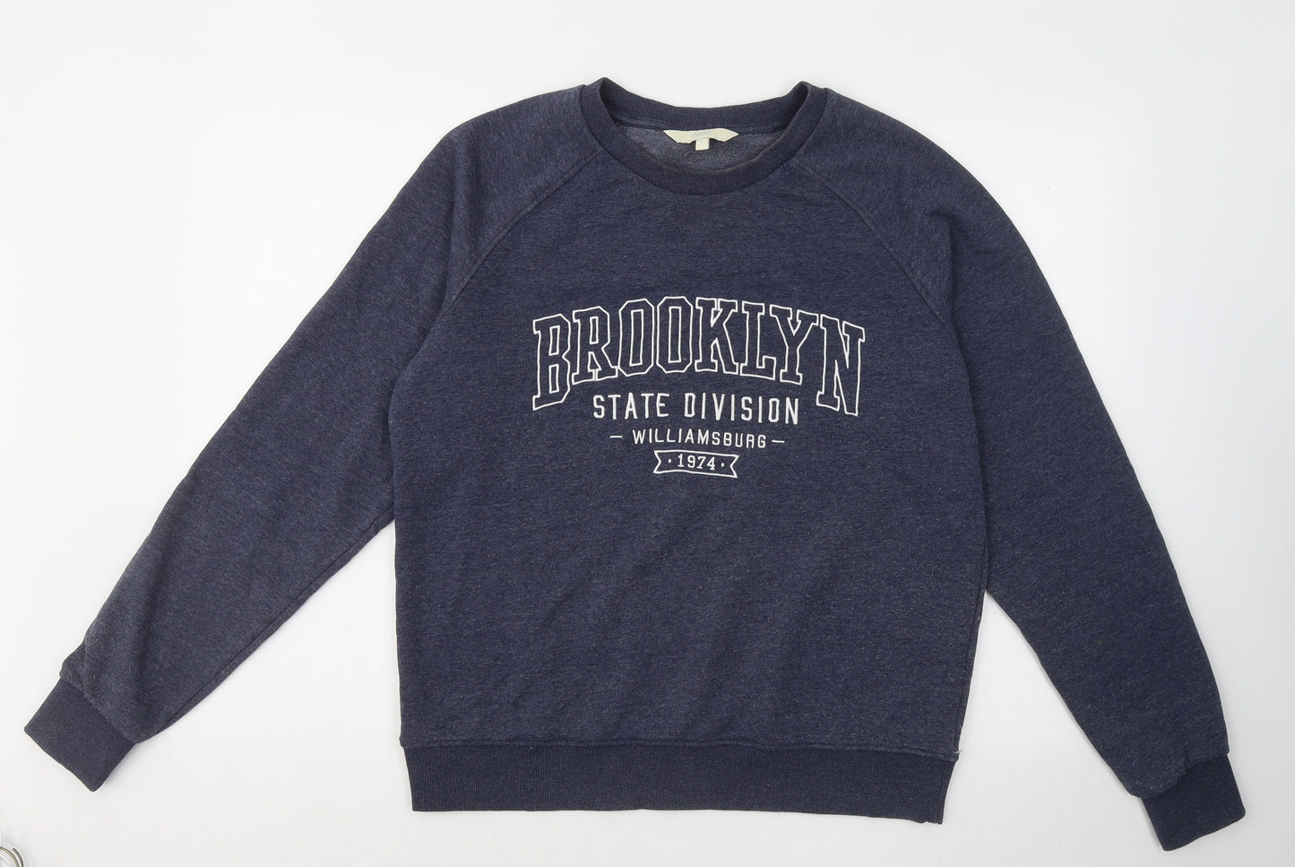 NEXT Womens Blue Cotton Pullover Sweatshirt Size M - Brooklyn