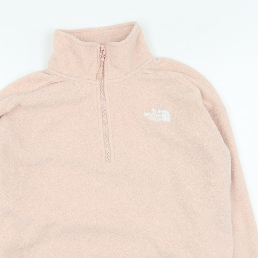 The North Face Womens Pink High Neck Polyester Pullover Jumper Size S