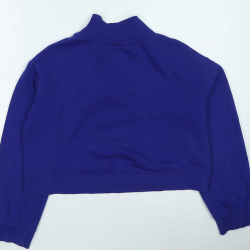 H&M Womens Blue Cotton Pullover Sweatshirt Size S Pullover - Cropped