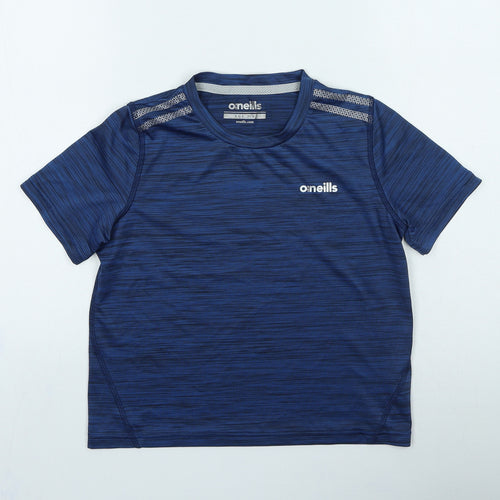 Oneils Boys Blue Polyester Basic Casual Size 7-8 Years Round Neck Pullover