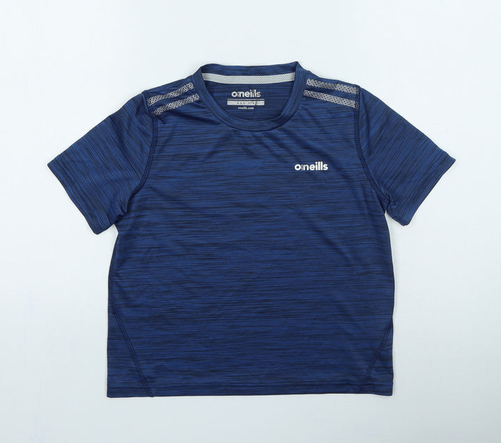 Oneils Boys Blue Polyester Basic Casual Size 7-8 Years Round Neck Pullover