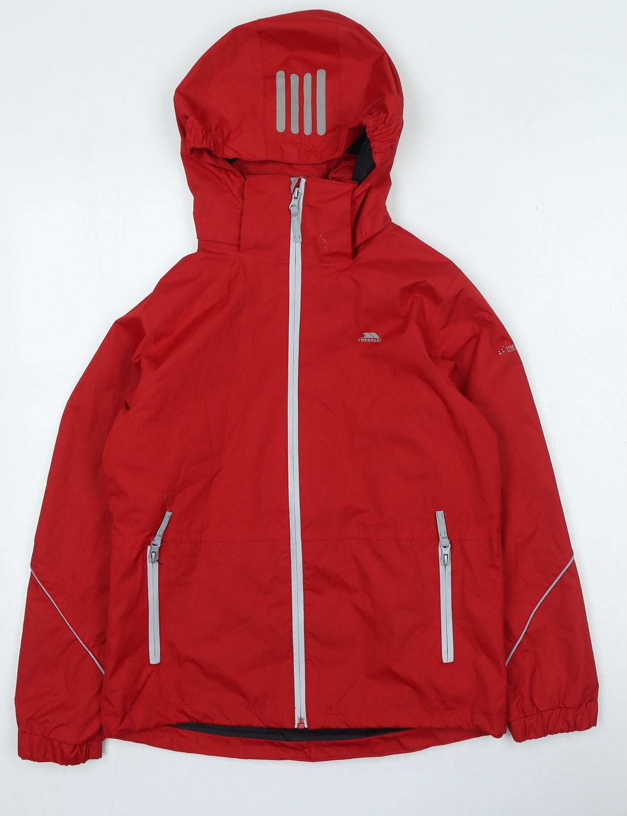 Trespass Boys Red Rain Coat Coat Size 11-12 Years Zip