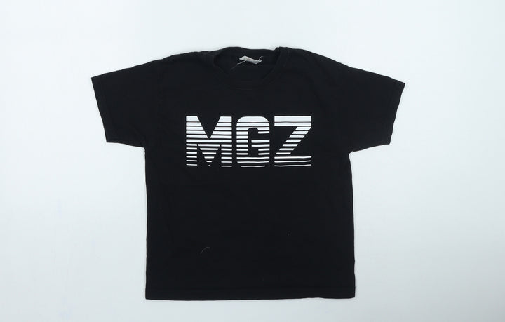 Fruit of the Loom Boys Black Cotton Basic Casual Size 7-8 Years Round Neck Pullover - MGZ