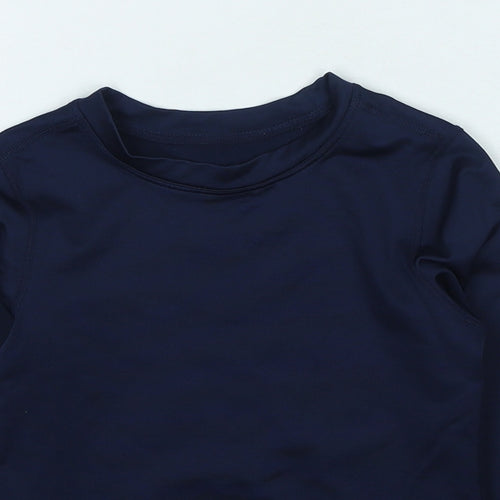 Dunnes Stores Boys Blue Polyester Basic Casual Size 5-6 Years Round Neck Pullover