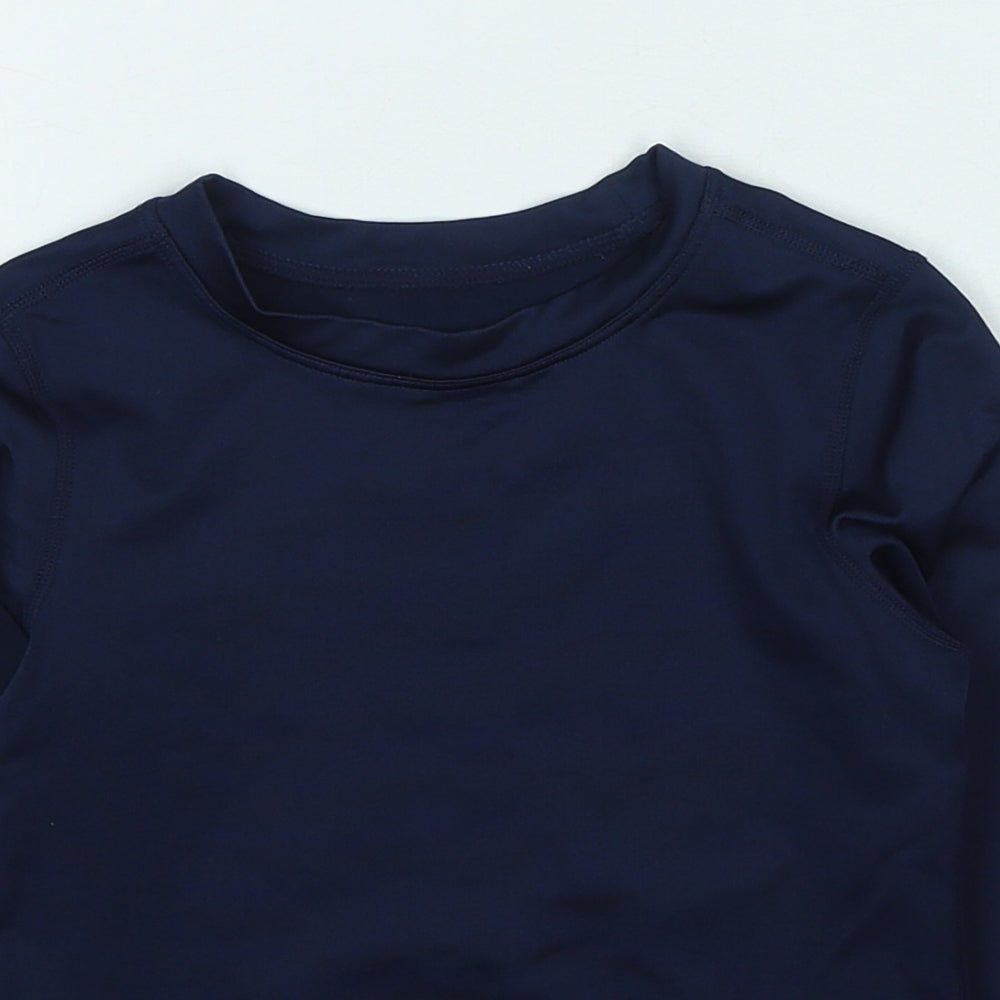 Dunnes Stores Boys Blue Polyester Basic Casual Size 5-6 Years Round Neck Pullover