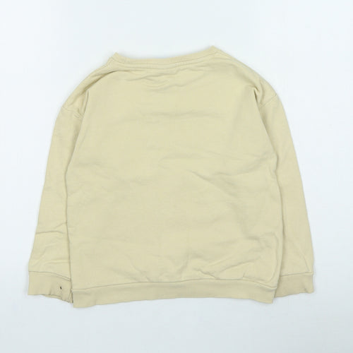 TU Girls Beige Cotton Pullover Sweatshirt Size 5-6 Years Pullover - The Lion King