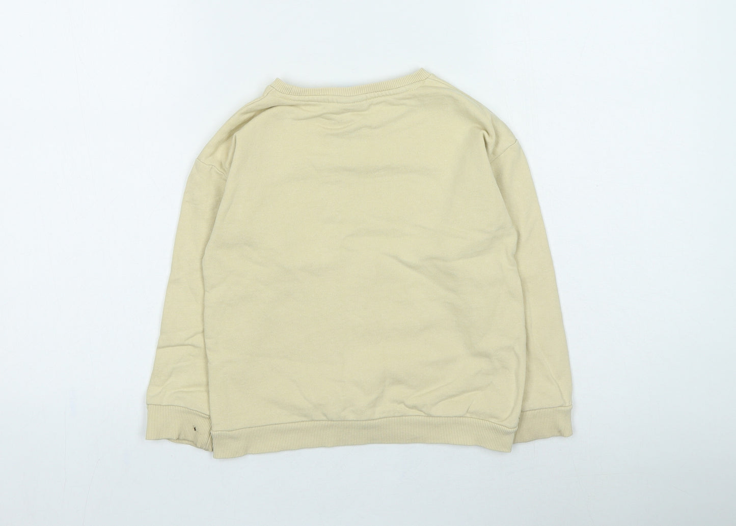 TU Girls Beige Cotton Pullover Sweatshirt Size 5-6 Years Pullover - The Lion King