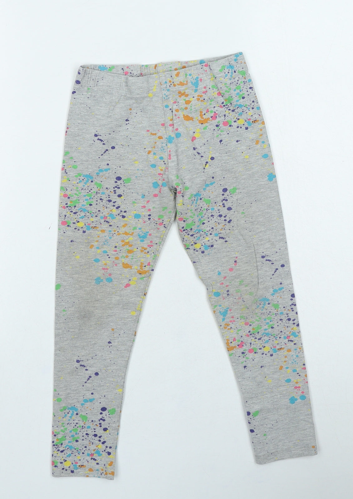 NEXT Girls Multicoloured Geometric Cotton Jogger Trousers Size 8 Years Regular Pullover