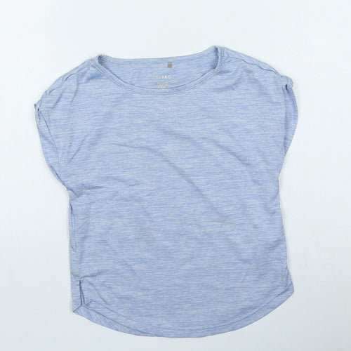 USA Pro Girls Blue Polyester Basic Casual Size 7-8 Years Round Neck Pullover