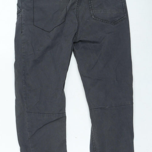 NEXT Boys Grey Cotton Cargo Trousers Size 9 Months Regular Tie