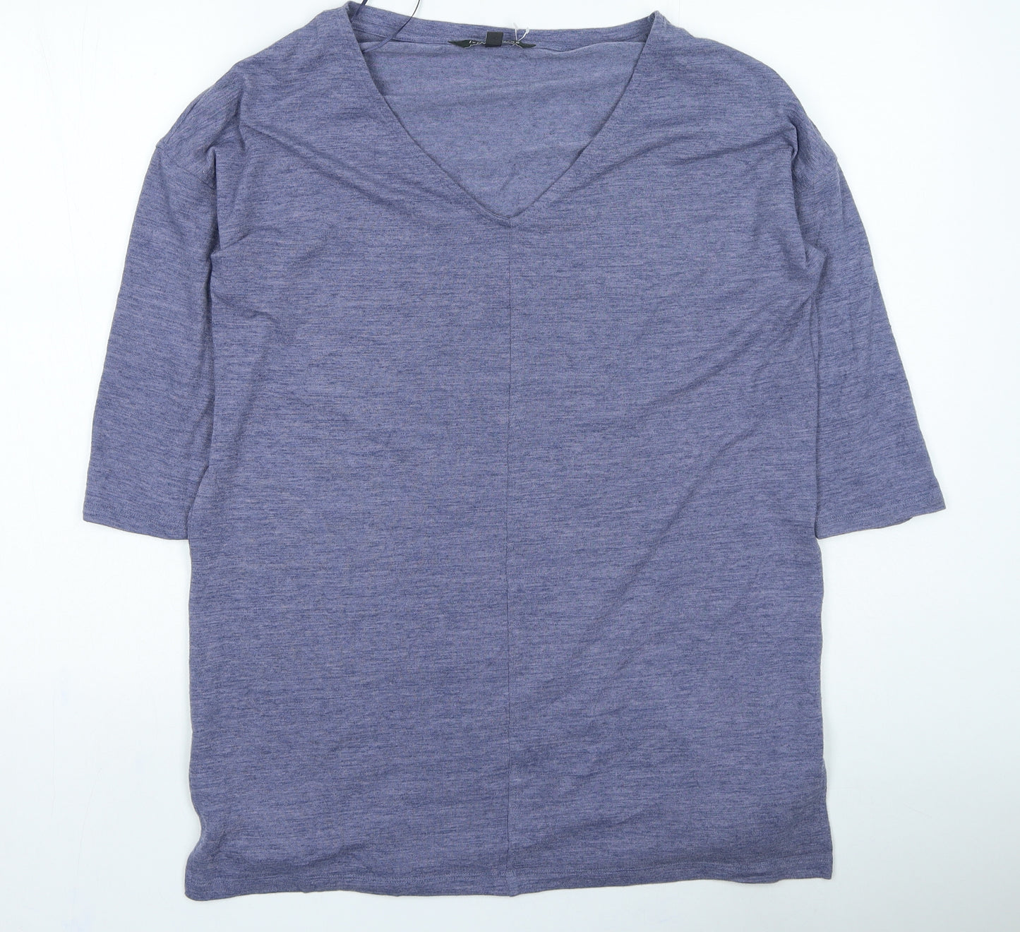 Love Leisure Womens Blue V-Neck Polyester Pullover Jumper Size 12