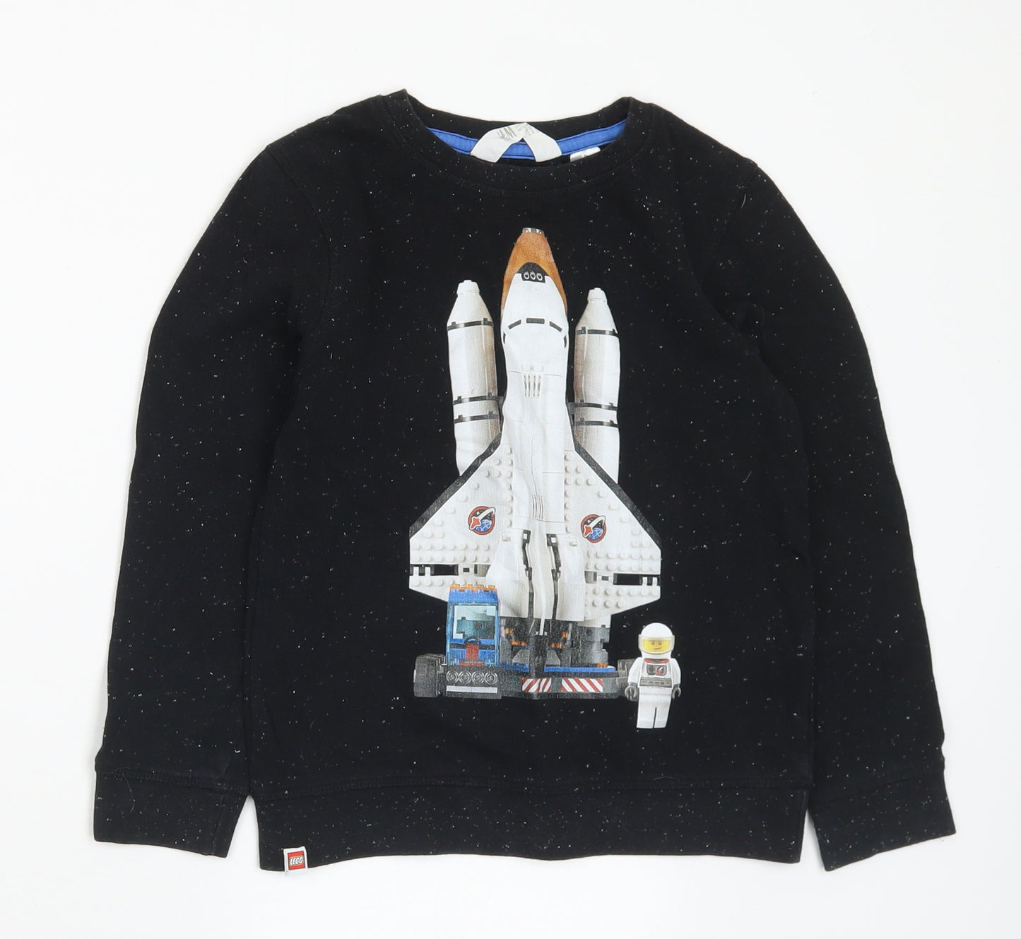 H&M Boys Black Cotton Pullover Sweatshirt Size 7-8 Years - Star Wars