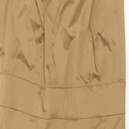 Beatrice Womens Brown Polyamide Shift Size 10 Round Neck Zip