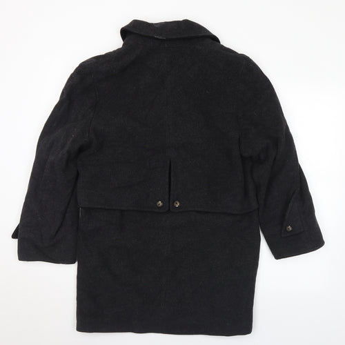 Preworn Womens Grey Pea Coat Coat Size 10 Button