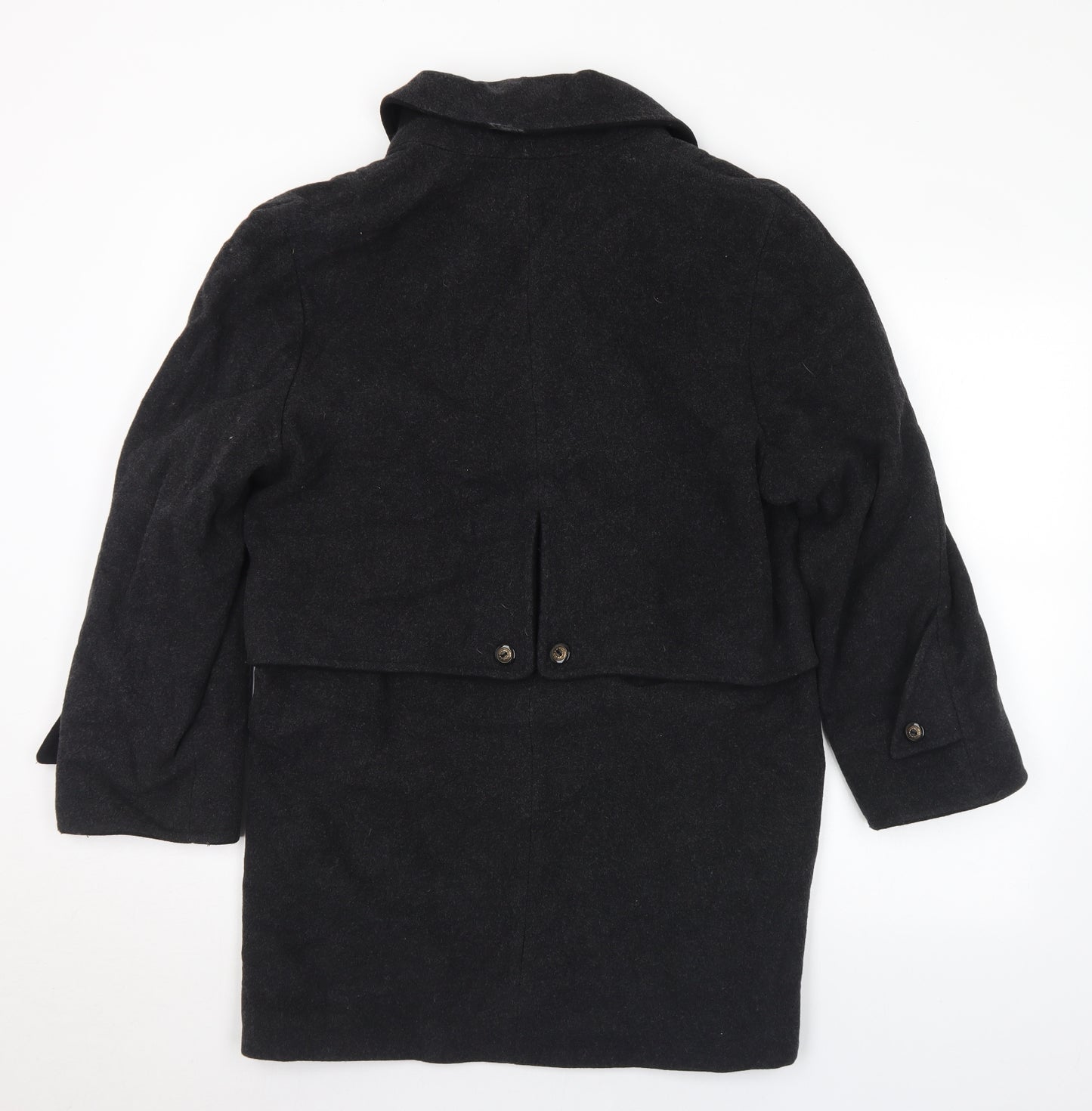 Preworn Womens Grey Pea Coat Coat Size 10 Button