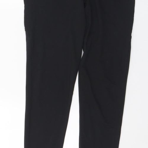 Workout Womens Black Polyester Pedal Pusher Leggings Size 10 L29 in Regular - 10-12